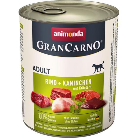 ANIMONDA Grancarno Conejo adulto de carne de res 12x800g (1/2)