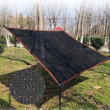 (noir)3x5m/9.84x16.4ft Filet D'ombrage Terrasse, Voile D'ombrage Toile D Ombrage Rectangulaire, Tissu D'ombrage avec Oeillets, pour (1/4)