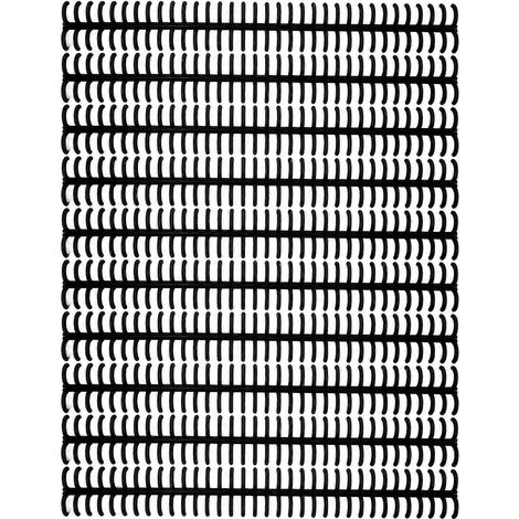 10 Stück 34-Loch-Binderinge aus Kunststoff mit geteilter Blattbindung, abnehmbare Bindeschlaufe, 12 mm Durchmesser, schwarz (1/4)