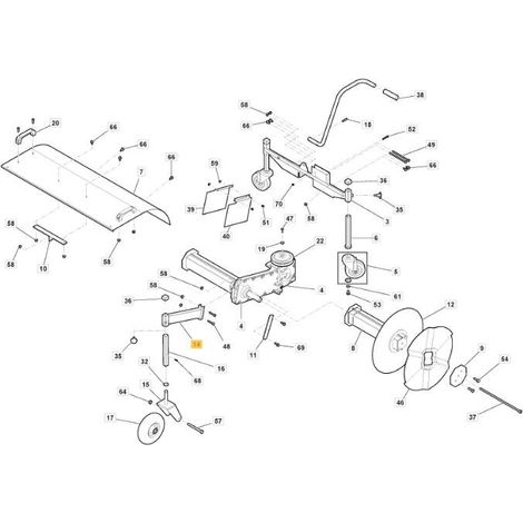 SOPORTE RUEDA DELANTERA ORIGINAL STIGA - 1319-2329-01