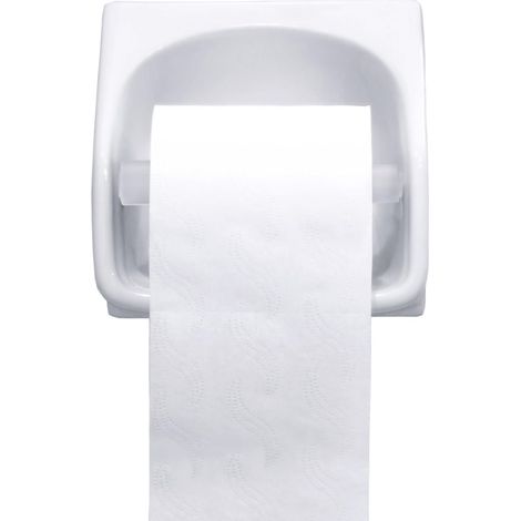 Portarotolo di carta igienica in plastica cromata a 3 pezzi con meccanismo a molla per una facile sostituzione - ALTRO (1/4)