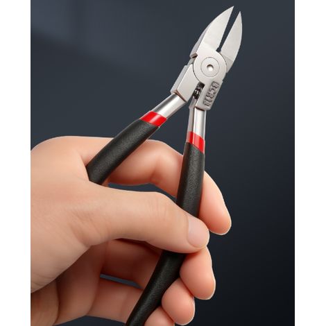 Pince coupante diagonale en acier inoxydable 6 pouces pince à dégrafer précise pour électronique coupe plastique ébavurage outil de bricolage résistant (1/5)
