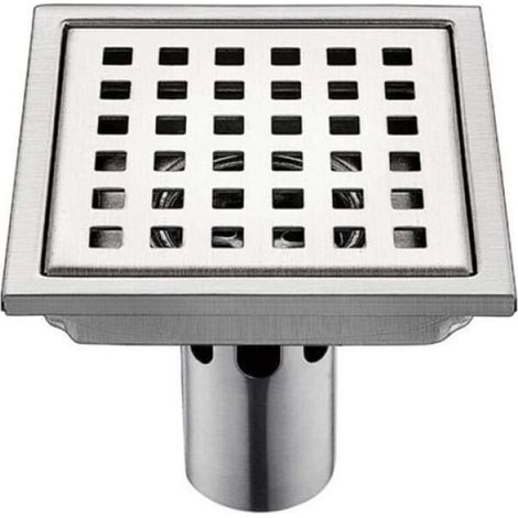 Siphon De Sol INOX 1 Pcs en Acier Inoxydable Drain15Cm 15Cm Filtre Carré Déodorant Anti Retour Fuite d'eau 15Cmb