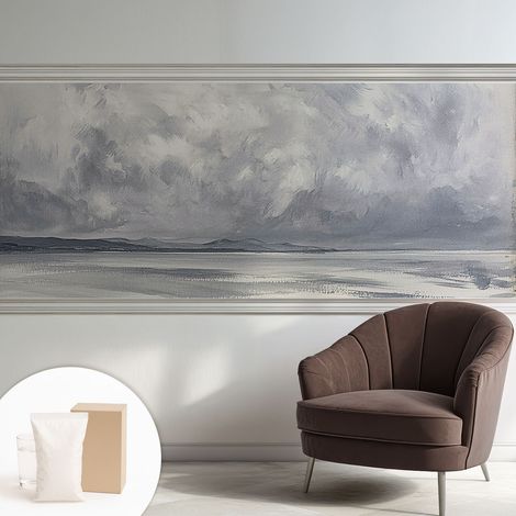 Carta Da Parati Non Tessuto - Decorazione Da Muro - Traspirante - Con Motivo - Per Camera Da Letto Cucina Una tempesta all'orizzonte 250x104 cm (1/5)