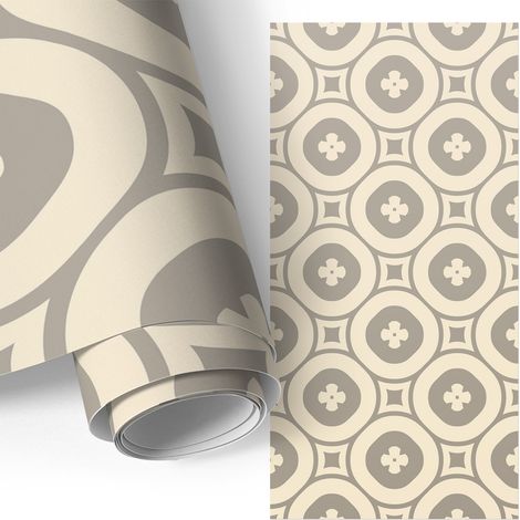 Klebefolie für Möbel - Möbelfolie - Selbstklebende - für Fensterbrett - Küchenschränke - Küchenfronten - Retro-Muster 50x100 cm