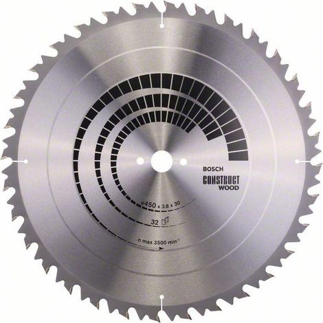 Bosch PRO Wood Kreissägeblatt, 450 x 3.8 x 30 mm, T32