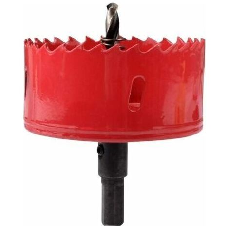 HOXILEELEO - Scie cloche bimétallique HSS M42, 115 mm, foret à carotter pour fer, aluminium, bois, plaques de plâtre, tuyaux, plastique, panneaux de fibres (1/5)
