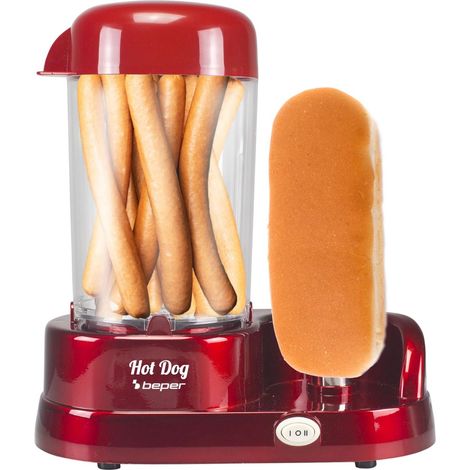 BEPER P101CUD501 Macchina per Hotdog a Vapore, 350 W, ABS, Rosso (1/4)