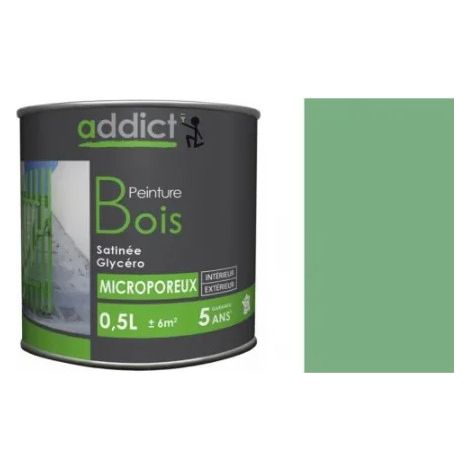 Vernice speciale per legno, verde Provenza, 0,5 litri.