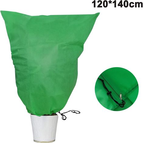 Housse de protection non tissée contre le gel pour plantes en pot et arbres fruitiers. Protection hivernale contre le froid et le vent. Fermeture éclair. (1/5)