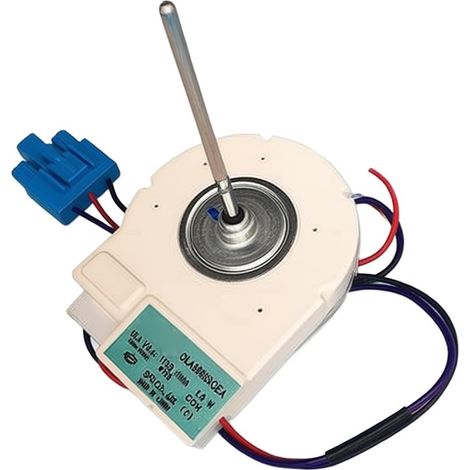 Moteur de refroidissement pour ventilateur de réfrigérateur Haier DLA5985HACC 13 V 1,5 W Pièce de rechange Circulation d'air efficace Construction en plastique robuste Blanc 12 x 12 x 6 cm (1/5)