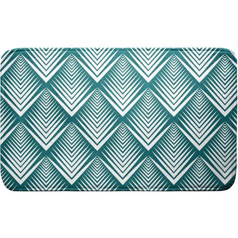 Tapis de bain microfibre Modele Blue Art