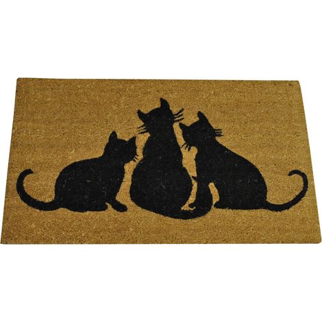 Cat Family Indoor & Outdoor Coir Doormat (1/5)