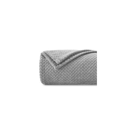 Couverture Flanelle 200 x 230 cm,Couverture de Canapé,Plaid Super Douce et Duveteux,Plaid pour Canapé,Chaude et,Confortable,Couvre lit Haute Qualité Gris Clair