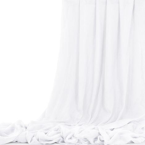 Tissu d'étamine en Gaze de Mariage Blanc 9,2 m x 90 cm, Drapage d'arc de Plafond, Chemin de Table, étamine Bricolage pour Chaise, Ceinture, Serviettes, Drapé, Décoration de Mariage (1/5)