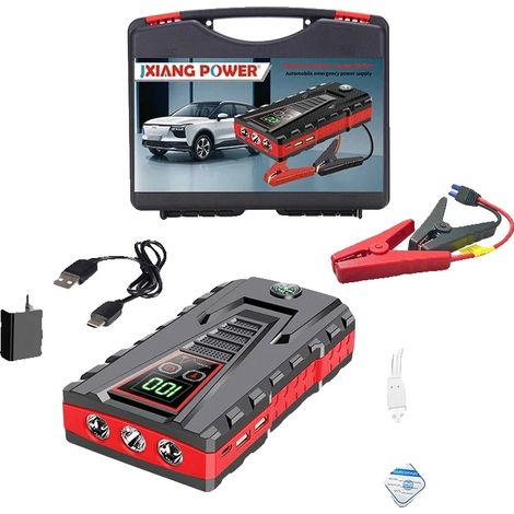 Démarreur de voiture, 5000A de courant de crête, batterie externe portable, Ensemble B (1/2)