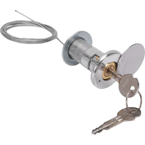 Verrou de Porte de Garage d'Urgence – Câble Acier 1,8 m – 2 Clés – Compatible Portes Sectionnelles 25-45 mm – Alliage Zinc Chromé – Résistant aux Intempéries (1/5)