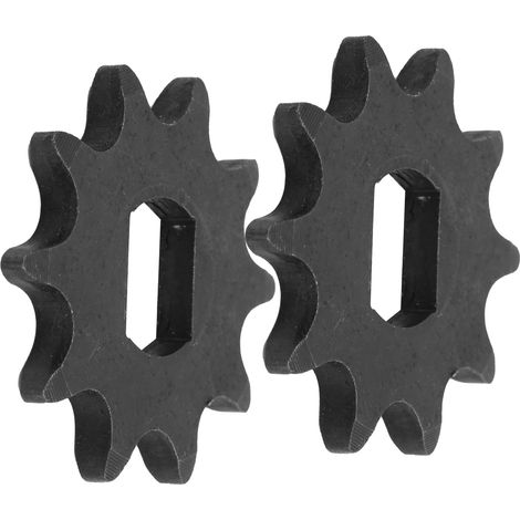 Pignon de chaîne moteur en acier 10 dents, modèle 420 (2 pièces), alésage intérieur 12 x 17 mm, accessoires