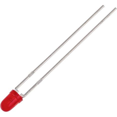 Kingbright LED rouge rond 3 mm 20 mcd 40 ° 30 mA 2 V