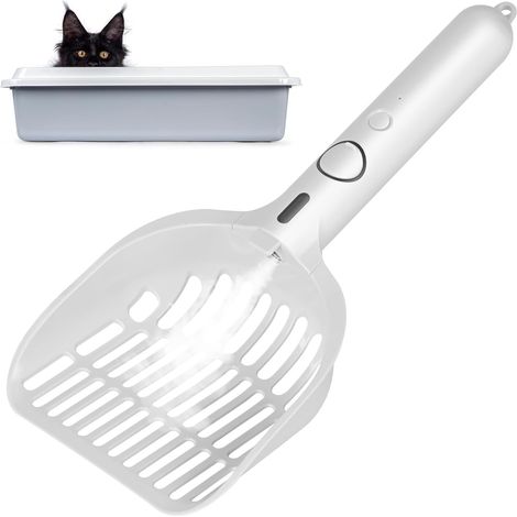 Pelle à Litière pour Chat Pelle à litière Steamy, Accessoire Chat Litiere Pelle, Nettoyage Facile Smart Litter Pelle Litiere, Pelle à Sable Pelle à Tamis pour Nettoyage des Animaux Chiens Chats
