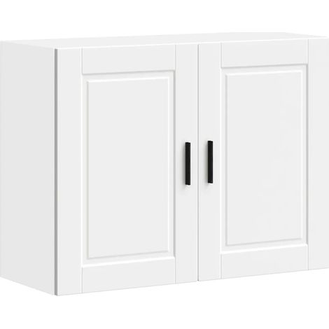 Armadio pensile da cucina moderno portaoggetti efficiente 80 x 31 x 60 cm in legno ingegnerizzato bianco 020050372