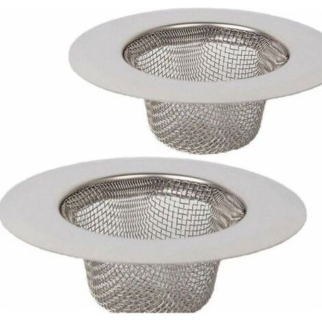 Lot de 4 passoires en acier inoxydable, mini passoire d'évier, bonde de douche, passoire pour baignoire ou évier de (1/5)