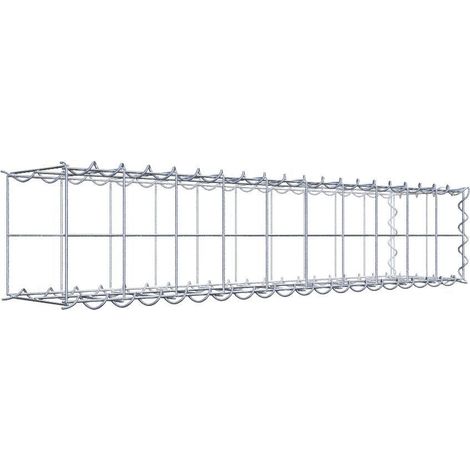 Gabiondeco - Gabion - Element de prolongation en longueur 100 cm x 20 cm x 20 cm (L x H x P). maille 10 x 10 cm. Spirale. Avert.: il manque une grille - Made in Germany (1/5)