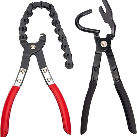 Kit 2 Pinces pour Tuyaux d’Échappement, Pince à Chaîne de Coupe + Pince de Démontage, Outil pour Tuyaux Cuivre Aluminium et Catalyseur (1/4)