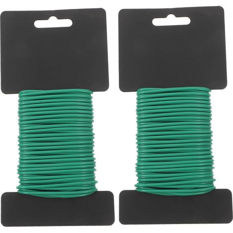 2 Rouleaux Attaches de Jardin Réutilisables, Fil Souple Vert pour Plantes Grimpantes et Fleurs (1/5)