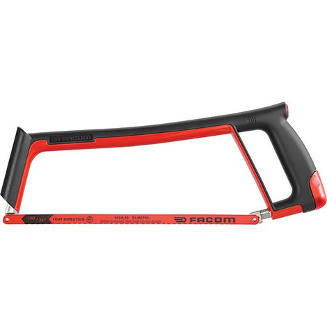 Facom – Monture de scie à métaux 30 mm – Position de lame 45° et 90° – Tension optimale pour sciage semi-intensif – Légère et polyvalente