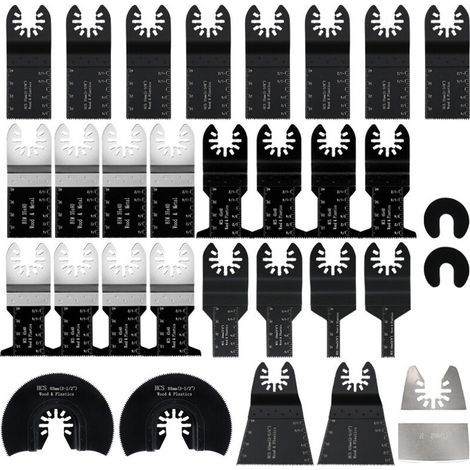 31Pcs Accessoires pour Outils Oscillants,Professional Lame Outil Multifonction Kits coupe bois/métal/plastique,Lame de Scie Oscillante Universelles pour Fein Multimaster,Dremel,Bosch,Makita,Dewalt