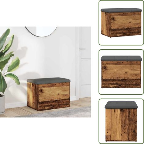 Sitzbank mit Stauraum Altholz-Optik 62x42x45 cm Holzwerkstoff - Sitzbank Mit Stauraum - Sitzbänke Mit Stauraum - Schuhbank - Bank (1/5)