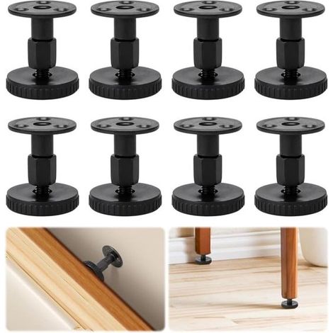 Set di 8 supporti regolabili per la testa del letto e per altri mobili. (1/5)