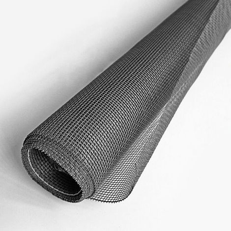 Toile de moustiquaire grise en fibre de verre - Gris anthracite - L135 x H250cm