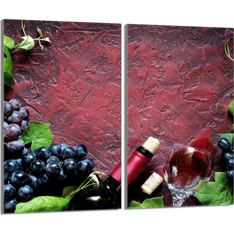 Piastra protettiva in vetro per la stufa 2x30x52 Vino (1/5)