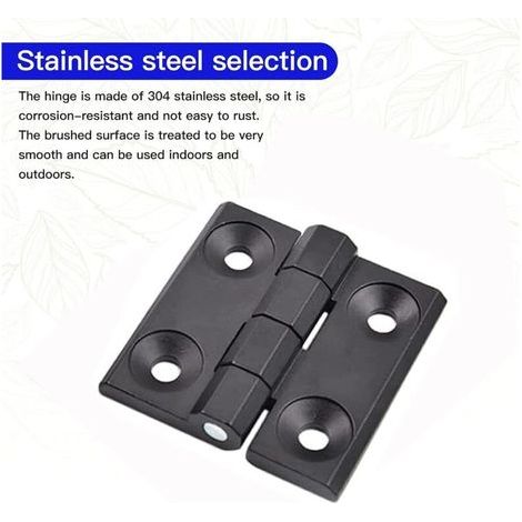(4 Pièces)Trous de Charnière Plats Pliants, Exterieur Charnière Inox, Charniere Porte Lourde, pour Portes Fixes, Portes D'entrée, Portes de Chambres, (1/3)
