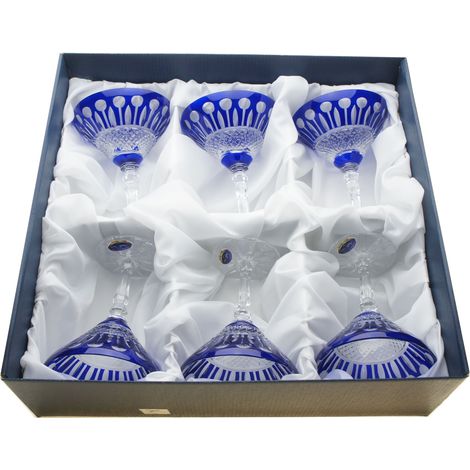 Copas de martini de cristal cobalto de 170 ml, estilo francés (1/5)