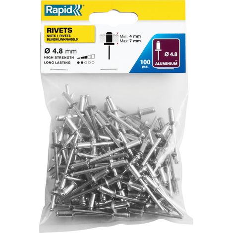 Rapid 5000380 Rivetti Standard Ø4,8x10 mm, Colore Acciaio (1/4)