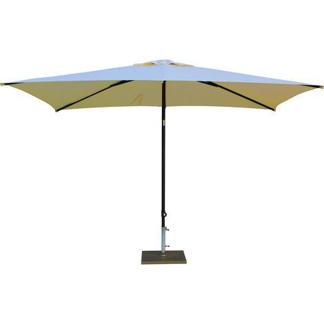 Ombrellone da Giardino 3x2 m Palo Ø38 mm in Alluminio Tessuto Poliestere Trend Ecru (1/5)