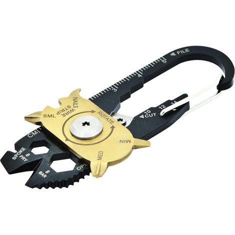 20-in-1-Taschen-Multitool mit Schlüsselanhänger – 20 EDC-Werkzeuge, Sicherheitsmesser für Fluggesellschaften, Abisolierzange, 6 Schraubendreherbits, Brecheisen und Flaschenöffner