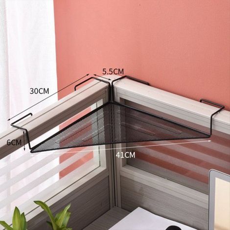 Étagère de Bureau, Support de Rangement pour Articles Divers en Coin Métallique, Étagère D'Angle en Peu Encombrante pour Dortoir de (1/5)