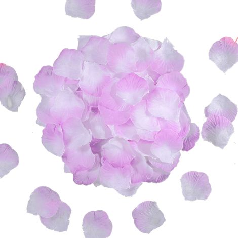 (Lila Farbverlauf) 5000 künstliche Rosenblätter aus Vliesstoff (5000 Stück) zur Dekoration von Hochzeiten, Brautzimmern, Betten, Bühnen, Podien und Karaoke (Lieferant: 100 Stück pro Packung, 50 Stück (1/2)