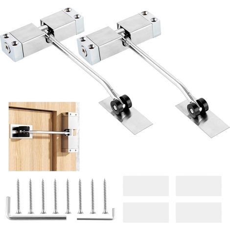 Ferme Porte Automatique Alliage d'aluminium, 20-40KG Fermeture Porte avec Ressort Réglable pour Maison, Bureau, Chambre (1/5)
