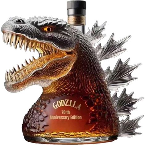Decanter per whisky 3D, opera d'arte in vetro soffiato a mano, bottiglia per liquori, decorazione da bar (Squalo Diavolo) (1/5)