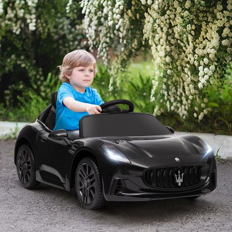 Lizenziertes Maserati Gran Turismo Folgore Elektro-Kinderauto, 12 V mit Fernbedienung, für Kinder von 3–5 Jahren, schwarz