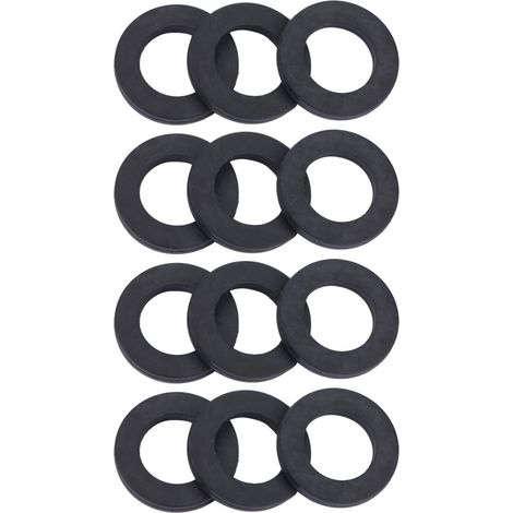 12pcs Washer Ring Shower Faucet Water Pipe Rubber Replacement for Sealing (3/4")