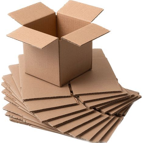 Boîtes Carrées Polyvalentes en Carton Petites 12 x 12 x 12 cm pour Expéditions, E-Commerce, Cadeaux - 10 Pièces - Fabriqué en Italie - pour Emballer Objets, Evénements, Fêtes, Noël