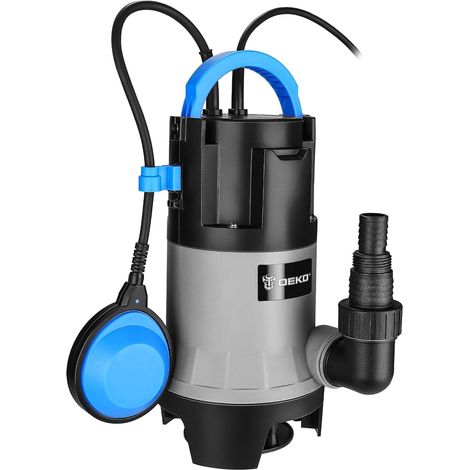 Pompe submersible pour eaux chargées 750 W 14 000 H/L, pour eaux claires, foncées et noires, hauteur manométrique 5 m, immersion max. 7 m (1/4)