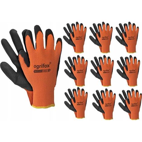 Arbeitshandschuhe / Isoliert / orange-schwarz / Größe: 10 - XL / OX-WINUAPB - 10 Stück. (1/5)