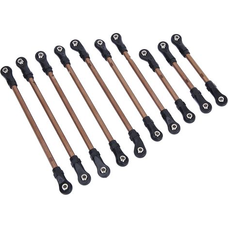 Lot de 10 biellettes de direction en acier inoxydable, empattement de 324 mm, pour voiture RC tout-terrain TRAXXAS TRX4. (1/5)